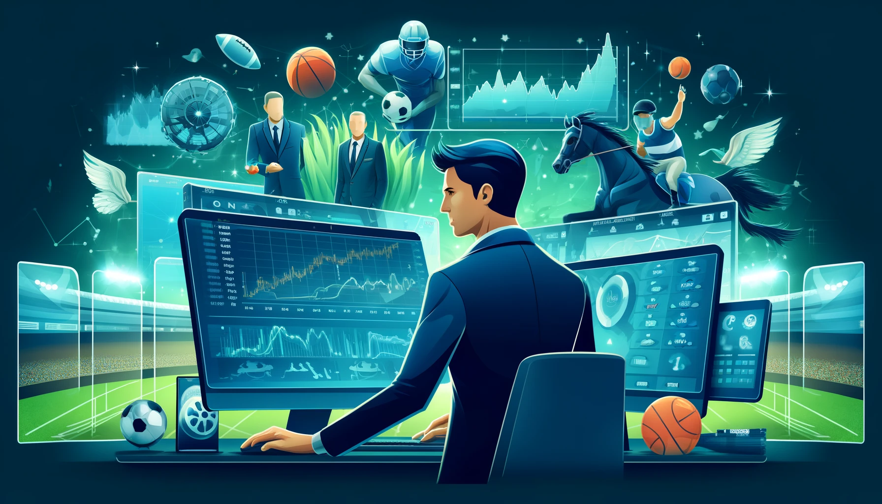 a professional broker analyzing sports statistics